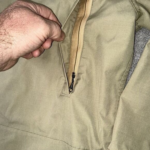 VINTAGE Woolrich Woman Jacket Womens Medium Beige Lined Parka Coat USA - Picture 10 of 12